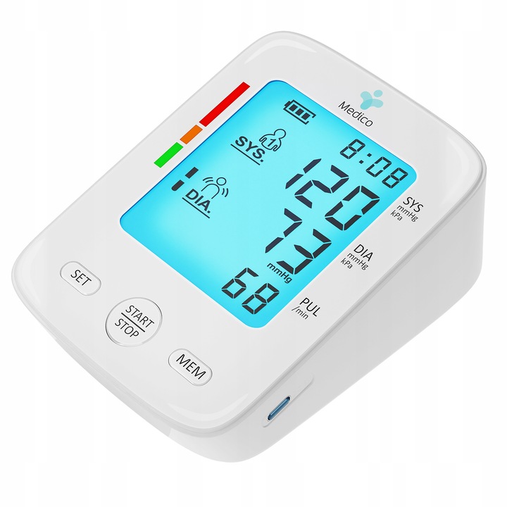 CIŚNIENIOMIERZ NARAMIENNY MEDICO ARYTMIA, WYGODNY, USB, DZIENNICZEK GRATIS