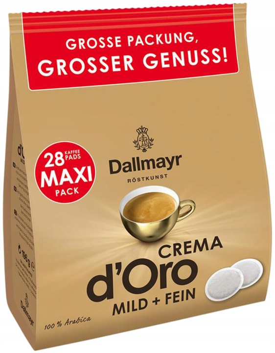Kawa Dallmayr Crema d'Oro Mild + Fein 28 szt./pads