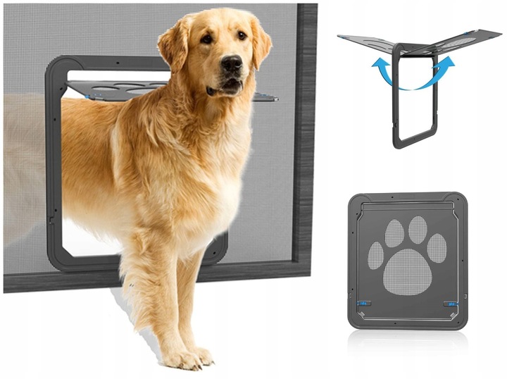 DRZWICZKI KLAPKA DLA KOTA PSA DO MOSKITIERY MAGNES