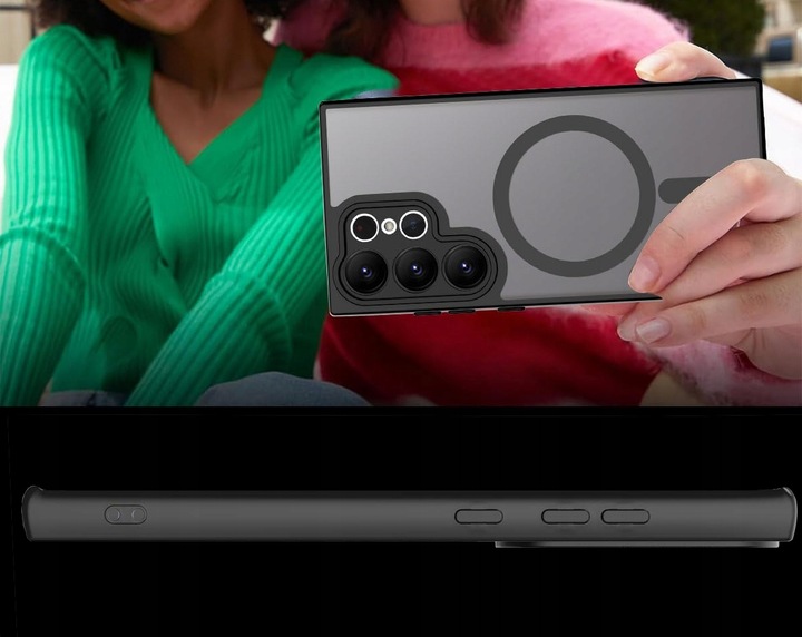 Etui do Samsung Galaxy S25 ULTRA CASE Wzmacniane MATOWE MAGNETYCZNE + SZKŁO