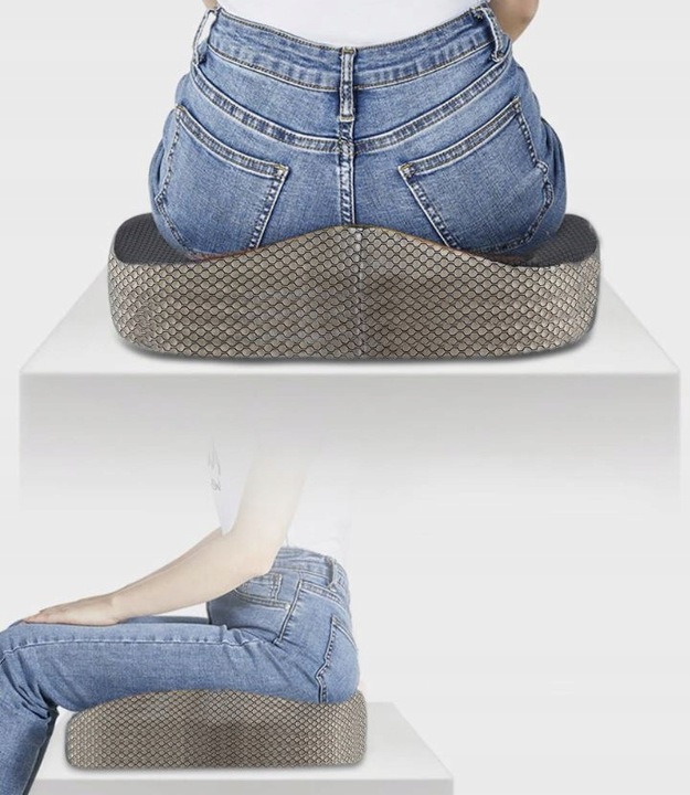 PODUSZKA ORTOPEDYCZNA DO SIEDZENIA PROFILOWANA MEMORY NA KRZESŁO FOTEL DUŻA