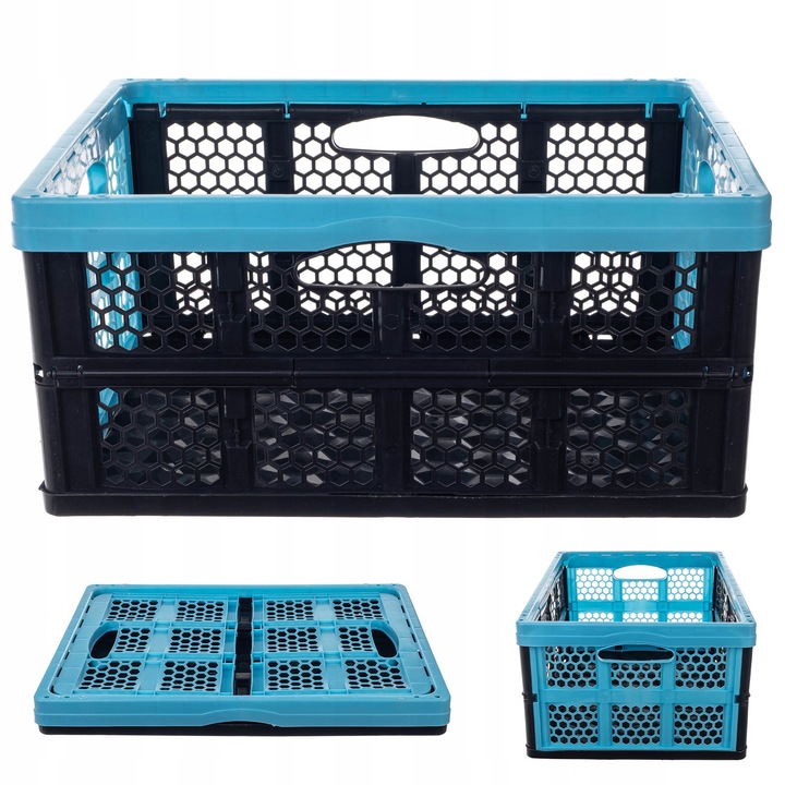 SKRZYNKA SKŁADANA DO BAGAŻNIKA KOSZ ZAKUPY POJEMNIK SKŁADANY 32L DUŻY