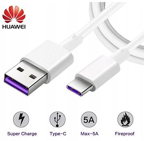 ORYGINALNY kabel HUAWEI AP71 40W 5A USB C SZYBKIE ŁADOWANIE 5A