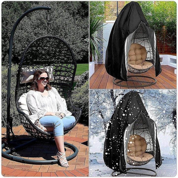 Pokrowiec na kosz fotel wiszący kokon pojedynczy HUŚTAWKA OGRODOWA +