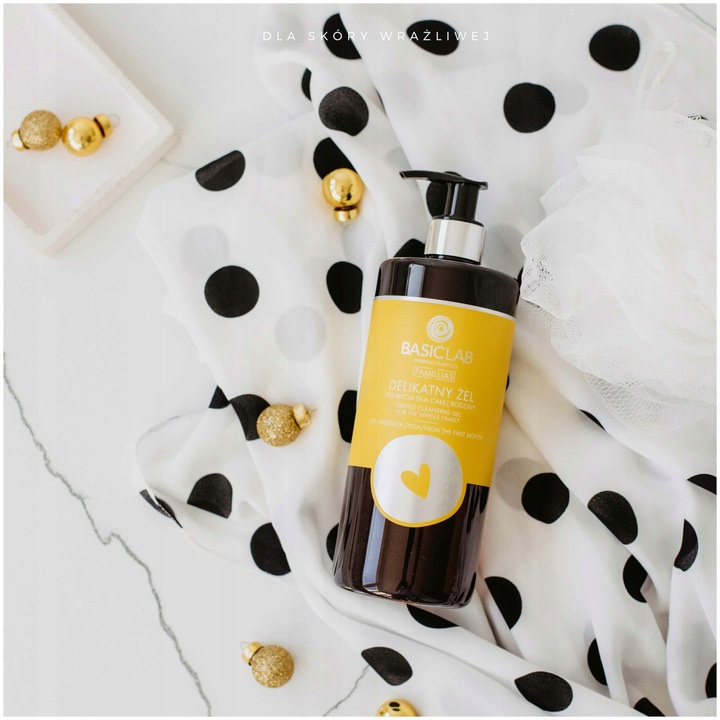 BasicLab Żel pod prysznic do mycia ciała głowy i włosów dla całej