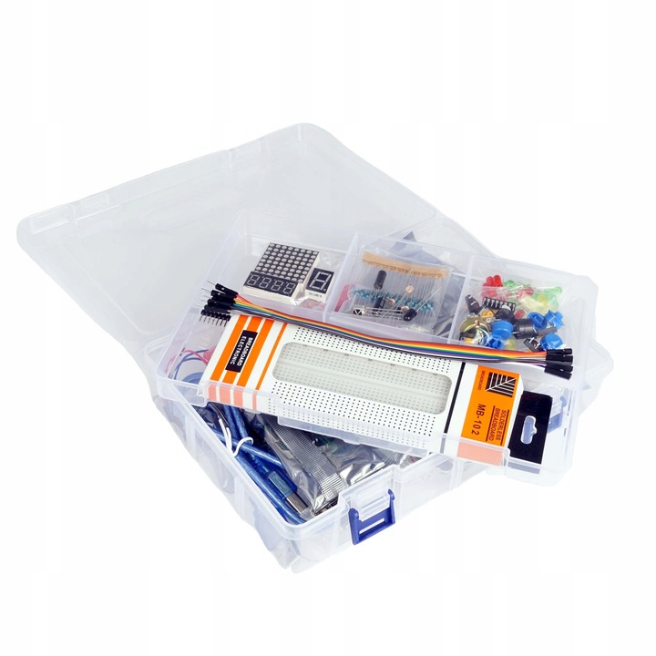 Zestaw XXL do nauki programowania zgodny z Arduino UNO w pudełku + naklejka