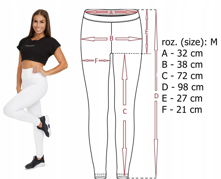 Legginsy z wysokim stanem wyszczuplające panel w pasie bawełniane M