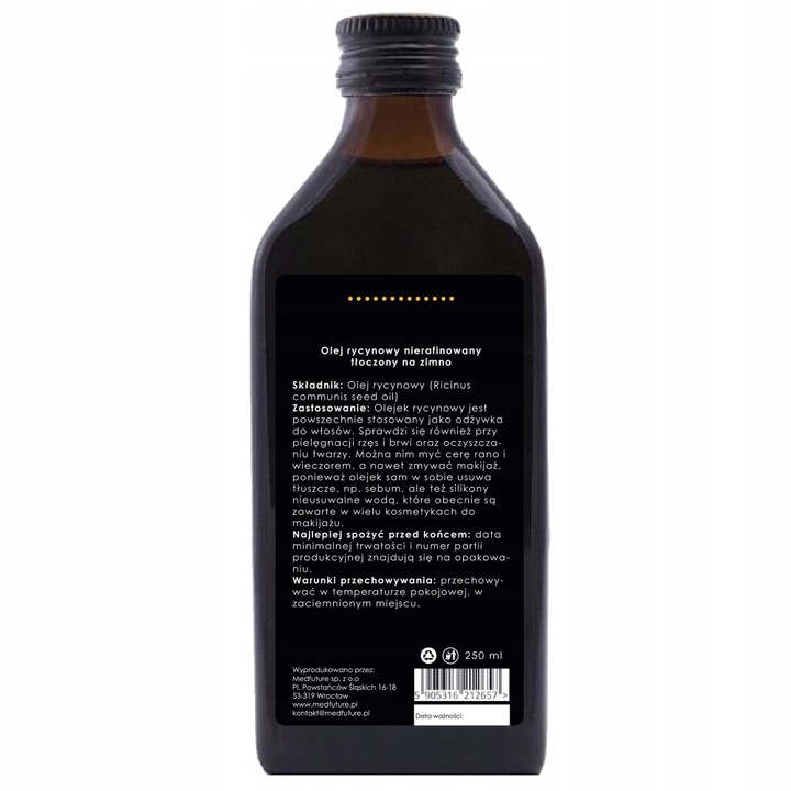 OLEJ RYCYNOWY 500 ml Zestaw w SZKLE INDIE - Nierafinowany Tłoczony na Zimno