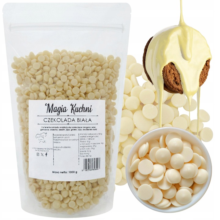 Czekolada BIAŁA 1kg WŁOSKA 32% PYSZNA