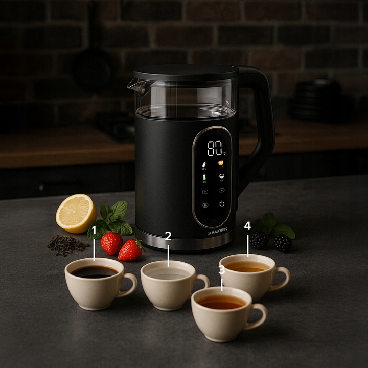 CZAJNIK ELEKTRYCZNY REGULACJA TEMPERATURY DIGITAL CZARNY 1,7L 2200W