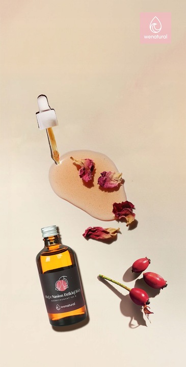 Olej z Dzikiej Róży 100ml Wenatural - na trądzik przebarwienia