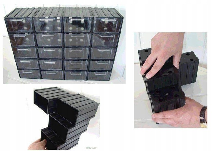 Magazynek szufladkowy modułowy, 20 szufladek Konger PP2020