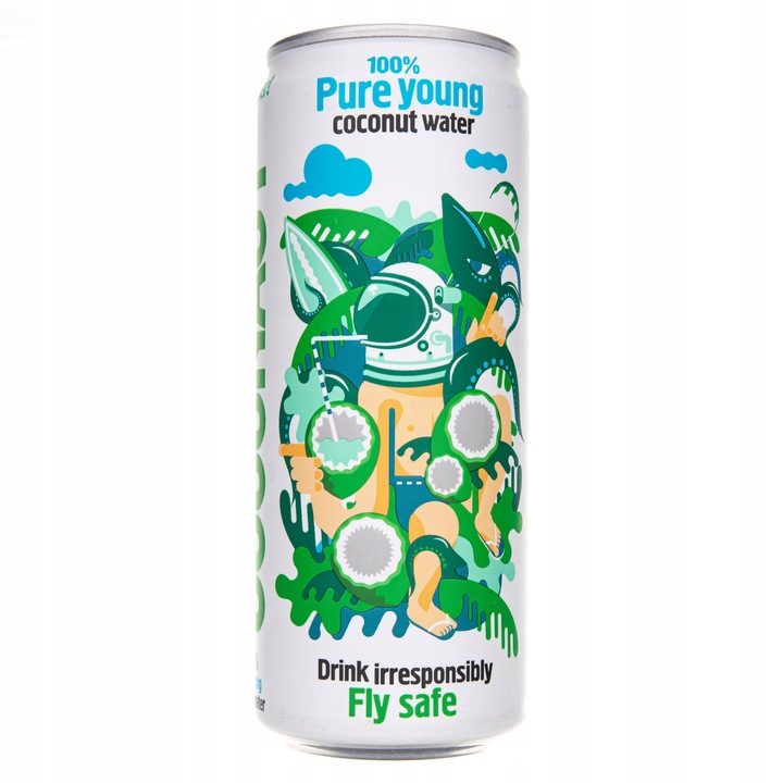 WODA KOKOSOWA Z MŁODEGO KOKOSA NAPÓJ NIEGAZOWANY W PUSZCE 320 ML COCONAUT