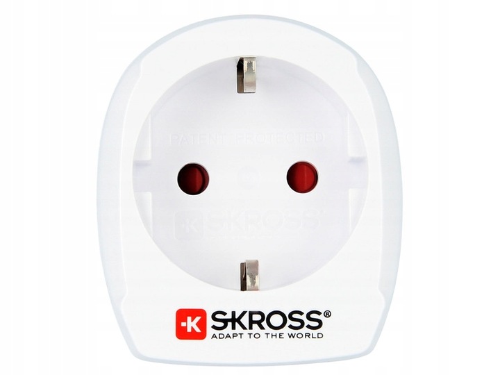 Adapter podróżny SKROSS z Polski do Indii + adapter Świat do Polski