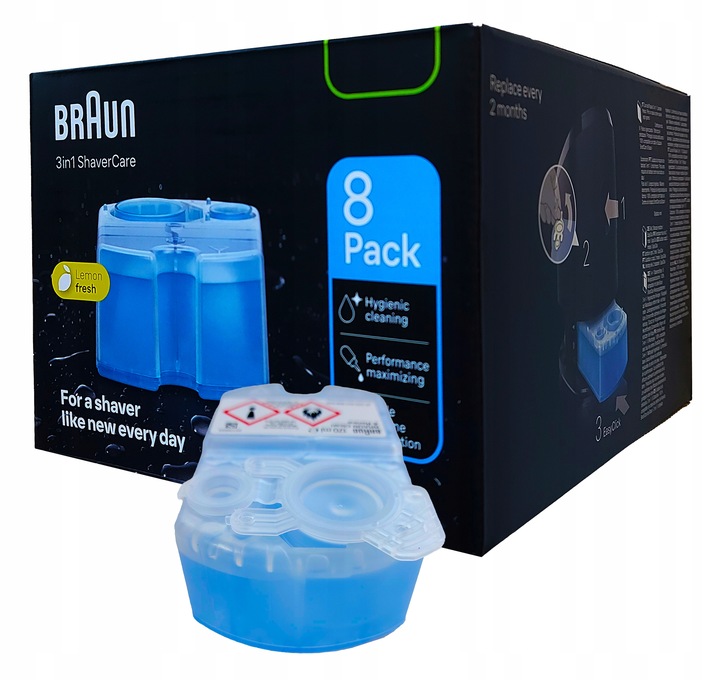 Wkład Płyn Golarek Braun CCR 8 Clean & Renew 8 sztuk