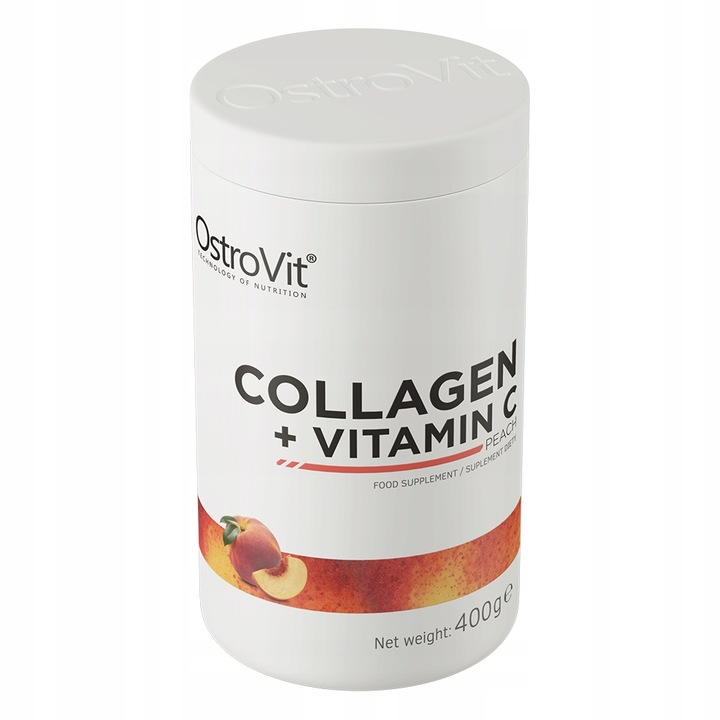 OstroVit Kolagen + Witamina C 400 g brzoskwiniowy