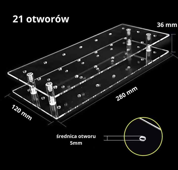 Stojak z plexi ekspozytor Cake pops na lizaki monoporcje słodki stół wesele