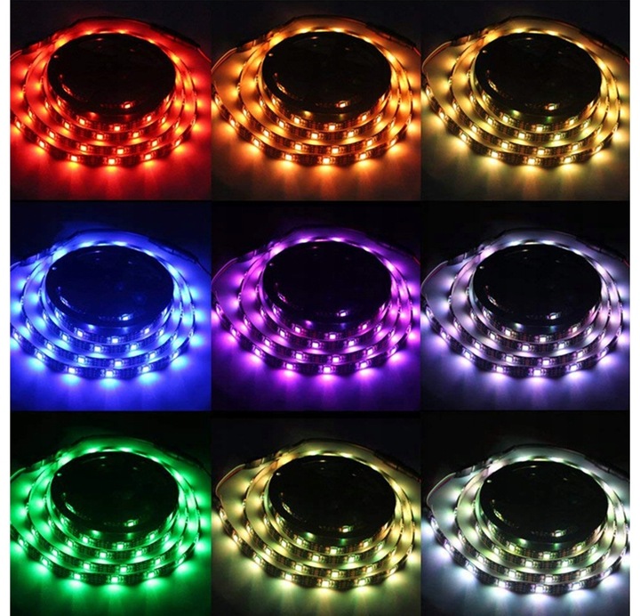 Taśma LED z pilotem zdalnego sterowania zasilana baterią 3m