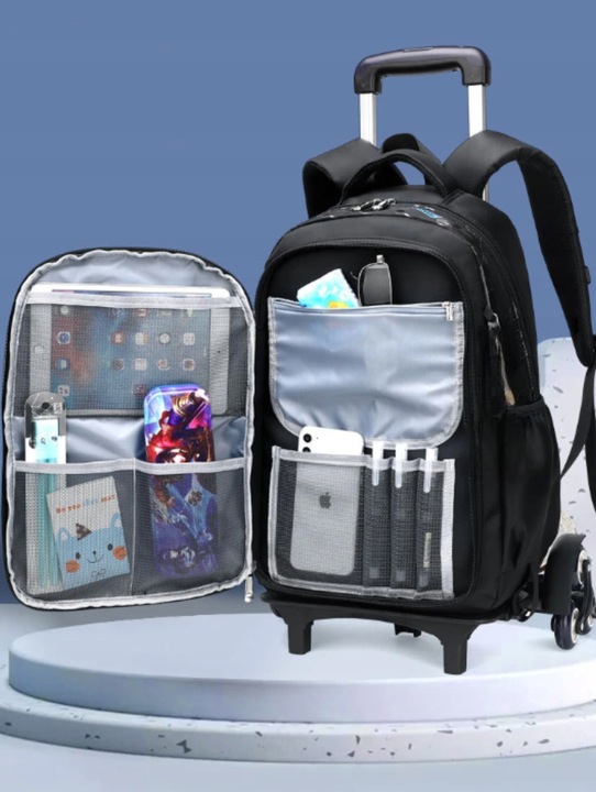 PLECAK SZKOLNY TORNISTER NA KÓŁKACH WALIZKA DLA DZIECI DLA CHŁOPCA POJEMNY