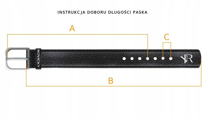 ROVICKY męski pasek dwustronny prawdziwa skóra elegancki na prezent