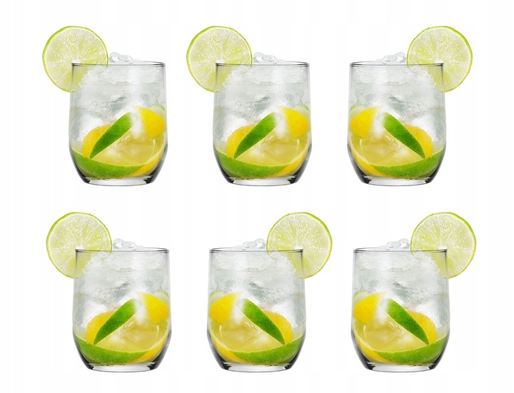 6x SZKLANKA DO DRINKÓW SOKÓW WODY 280ml