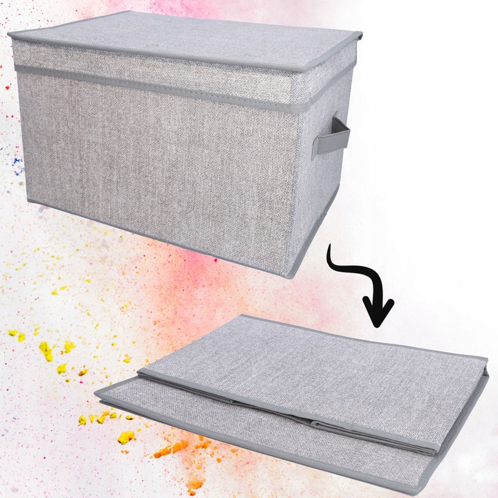 POJEMNIK TEKSTYLNY 40X30X25 CM DO PRZECHOWYWANIA PUDEŁKO ORGANIZER DO