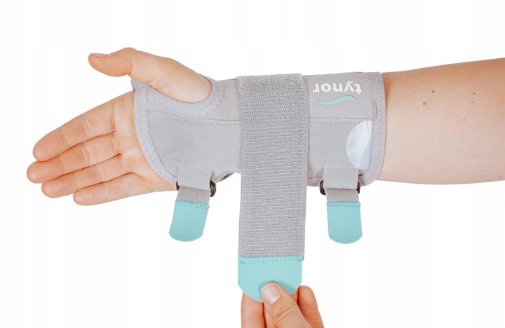 ORTEZA NADGARSTKA STABILIZATOR NA NADGARSTEK OPASKA NA RĘKĘ Z SZYNĄ NA RZEP