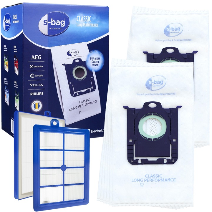 12x Worki Electrolux E201SM S-Bag + filtr HEPA