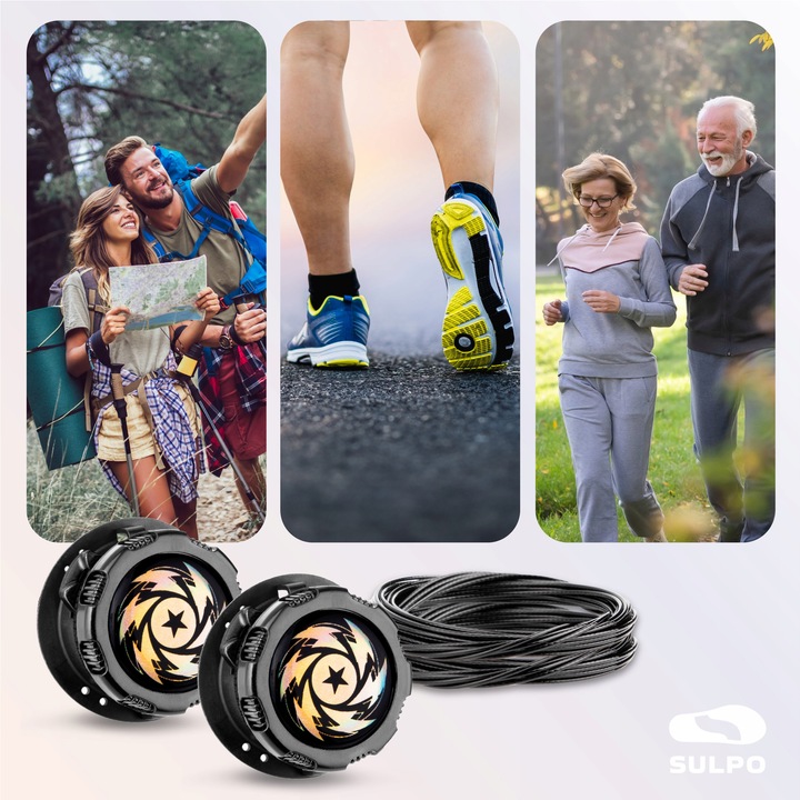 Automatyczne sznurówki linki BEZ WIĄZANIA z obrotowym systemem BOA