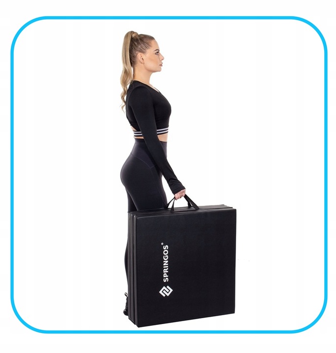 MATERAC DO ĆWICZEŃ FITNESS JOGI SKŁADANY GIMNASTYCZNY MATA DUŻA WYTRZYMAŁA