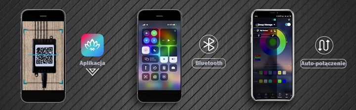 Światłowód do Samochodu Oświetlenie Ambient LED RGB 7m APKA+PILOT ZESTAW XL