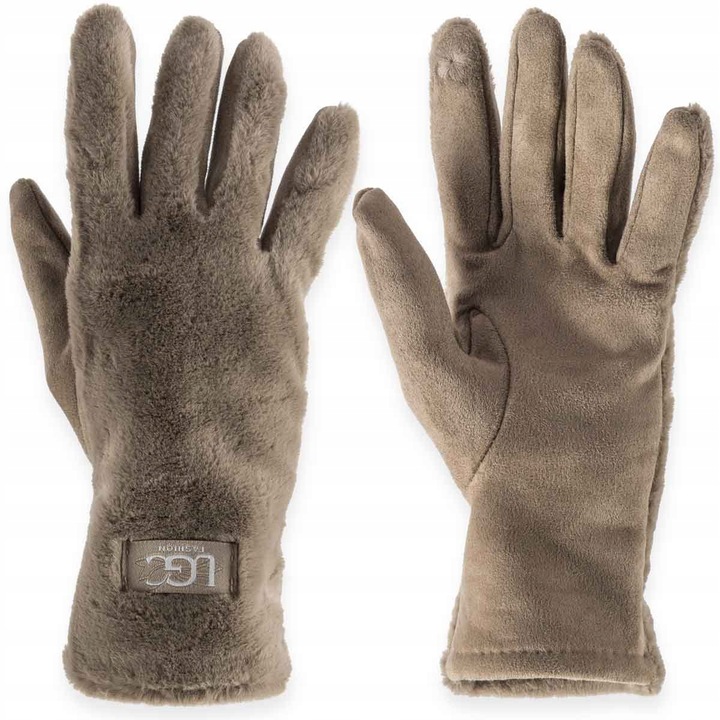 Rękawiczki damskie DOTYKOWE BAWEŁNIANE do telefonu CIEPŁE ZIMOWE