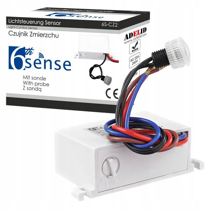 CZUJNIK ZMIERZCHU Z SONDĄ ZEWNĘTRZNĄ MINI AUTOMAT ZMIERZCHOWY DO LED