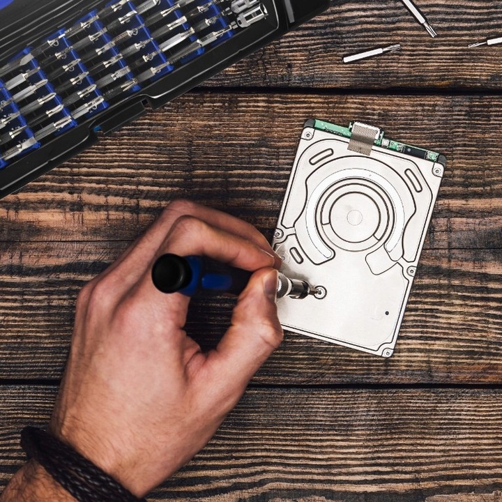 ZESTAW WKRĘTAKÓW ŚRUBOKRĘTÓW BITÓW PRECYZYJNE W ETUI 75 ELEMENTÓW