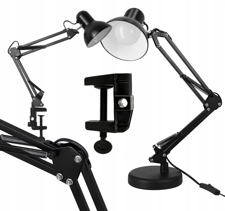Lampka LED Biurkowa Lampa Szkolna Nocna Kreślarska Regulowana Uchwyt