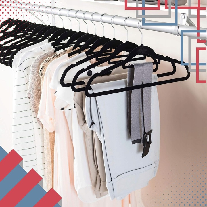 20x WIESZAKI WELUROWE NA UBRANIA DO SZAFY WIESZAK WELUROWY MEBLOWY