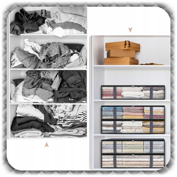 2x ORGANIZER NA POŚCIEL KOŁDRĘ POKROWIEC POJEMNIK Ubrania Pod Łóżko