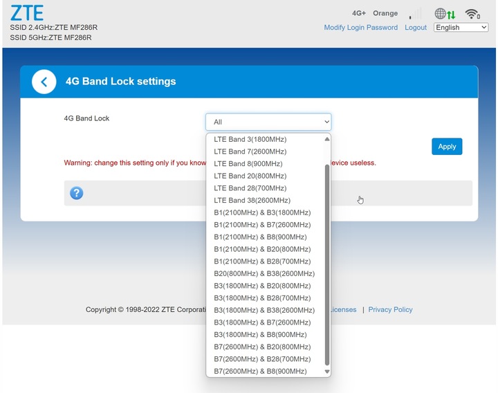 MF286R Domowy Biurowy router SIM 4G LTE z agregacją Play Tmobile Orange NJU