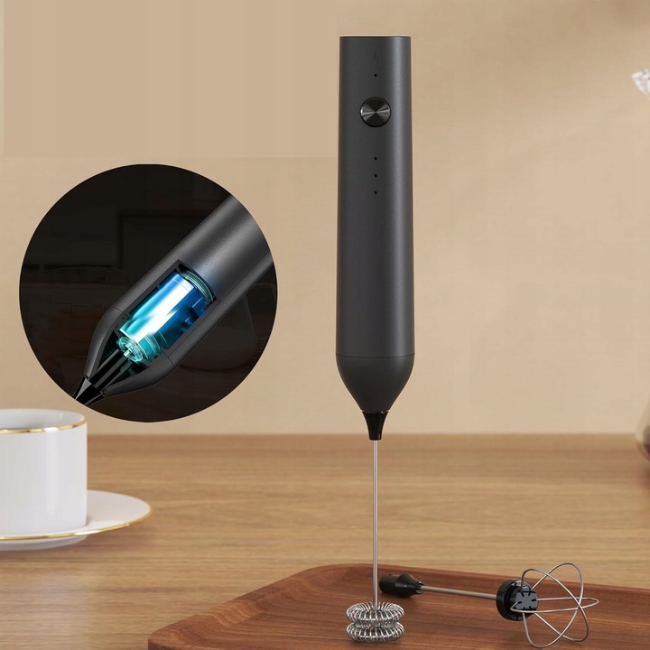 Elektryczny Spieniacz do Mleka Ręczny Akumulator Kawa Bezprzewodowy