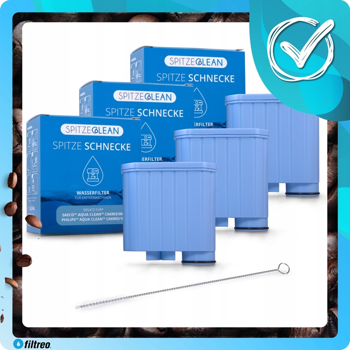 3x filtr wody zamiennik do ekspresu philips saeco + szczoteczka