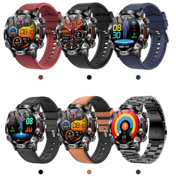 SMARTWATCH ZEGAREK MĘSKI KARDIOWATCH POMIAR GLUKOZY CUKRU EKG MENU POLSKIE