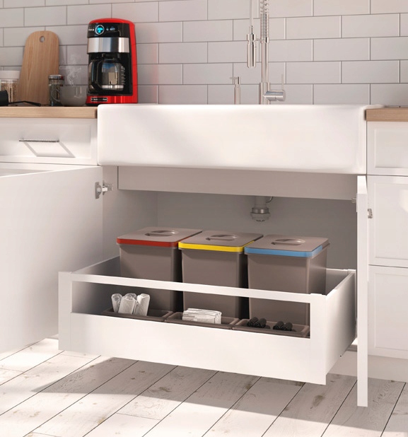 Kosz Segregator na śmieci MULTINO 60 2x15 L - 2 pojemniki