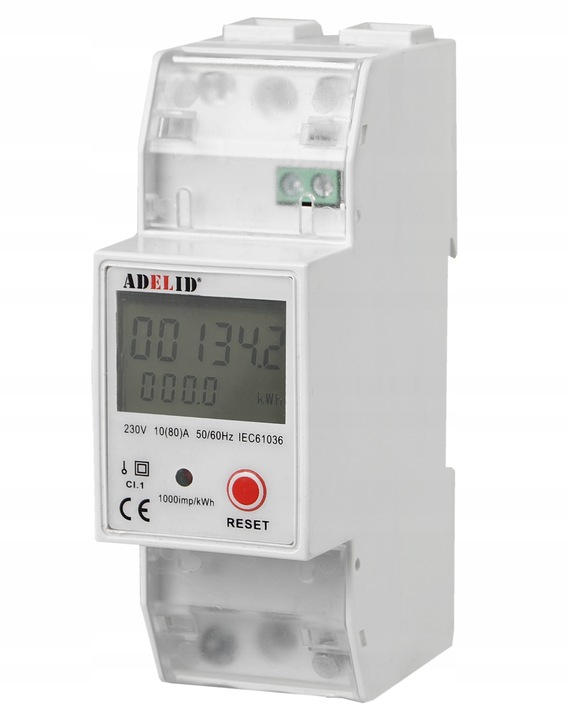 LICZNIK JEDNOFAZOWY ENERGII PRĄDU 10(80)A 1F