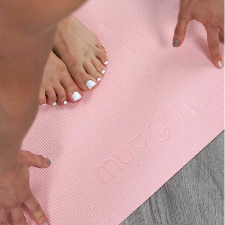 Mata do jogi myga - Entry level 4mm - pudrowy róż