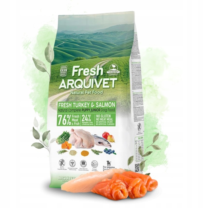 ARQUIVET FRESH PUPPY JUNIOR Półwilgotna karma dla szczeniąt INDYK ŁOSOŚ 10k