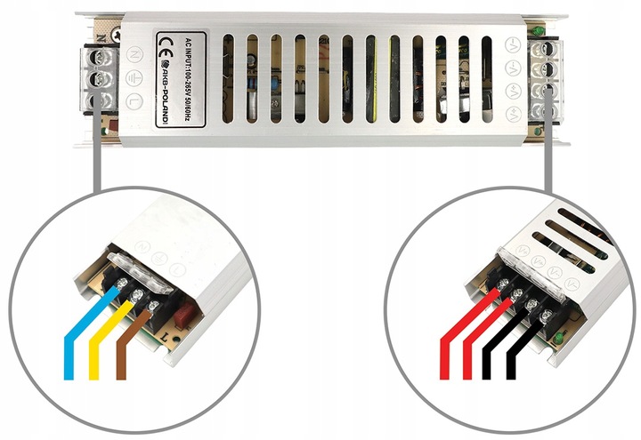 ZASILACZ 12V LED 60W 5A Slim Montażowy Modułowy Do Taśmy MONO RGB