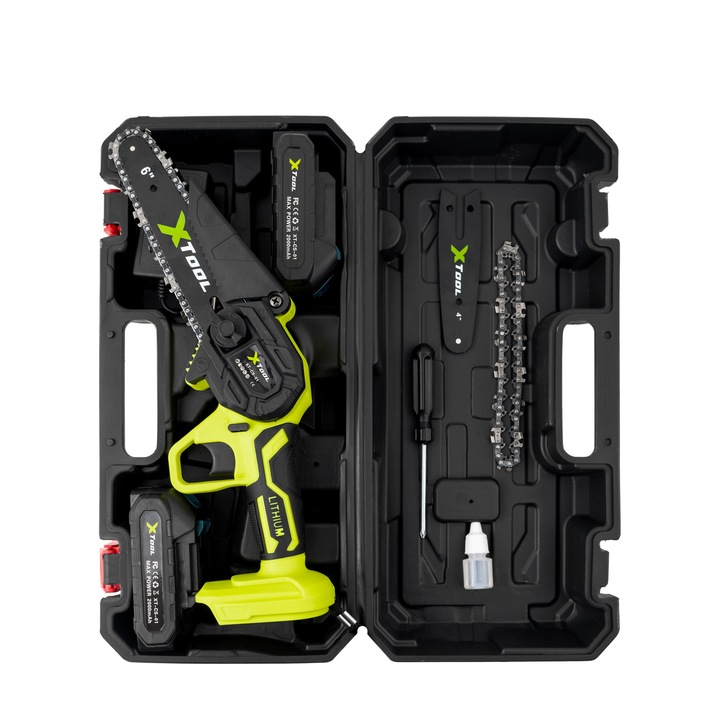 PIŁA AKUMULATOROWA ŁAŃCUCHOWA DO GAŁĘZI PILARKA RĘCZNA 6" 2x AKU