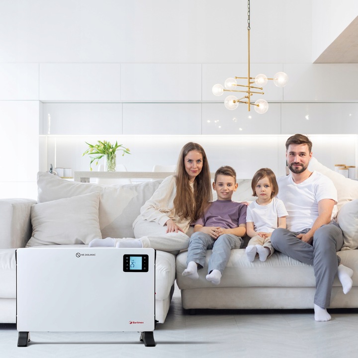 GRZEJNIK ELEKTRYCZNY WiFi KALORYFER KONWEKTOROWY 2000W + PILOT LCD