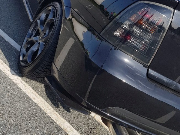 2x SPLITTER DOKŁADKA LISTWA ZDERZAKA TYLNEGO Tył UNIWERSALNE Tuning POŁYSK!