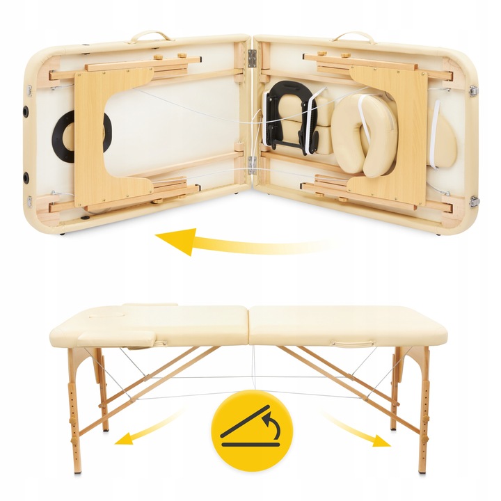 ŁÓŻKO STÓŁ DO MASAŻU REHABILITACJI PRZENOŚNY SKŁADANY REGULACJA POKROWIEC